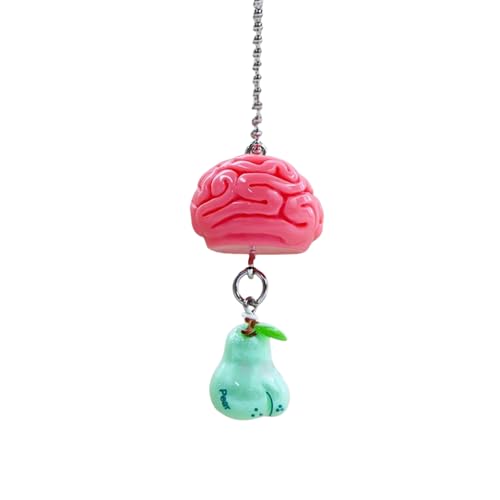 AOOOWER Exquisite Simulation Gehirne Schlüsselanhänger Halloween Anhänger für Taschen und Autoschlüssel Handtasche Ornament Gothic, 3.9x1.95in, Gemischte Materialien, Kein Edelstein von AOOOWER