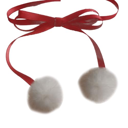 AOOOWER Gothic-Samt-Halskette mit Schleife, für Damen, Kugelhalsband, Kette, Weihnachtsschmuck, Zubehör, Neujahr 2024 von AOOOWER