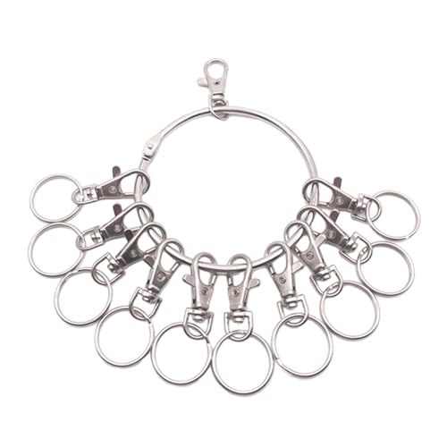 AOOOWER Großer runder Schlüsselring, tragbar, Metallringe, Schlüsselhalter, Management, schnell hängend, Schlüsselanhänger, 7.41x5.07in, Metalllegierung, Kein Edelstein von AOOOWER