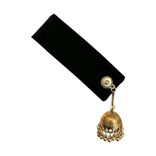 AOOOWER Haarspange aus Samt mit Quasten und Glocken, Temperament-Haarspange für Damen und Mode, 7CM, Samt und Legierung, Kein Edelstein von AOOOWER