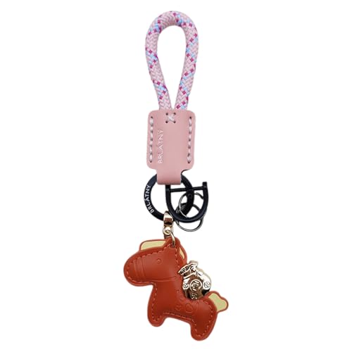 AOOOWER Handgefertigter Leder-Schlüsselanhänger, symbolisiert Glück und Wohlstand, Pferdeanhänger, Schlüsselanhänger für Paare und Auto, 5.7x18cm, Leder, Kein Edelstein AOOOWER Handgefertigter Leder-Schlüsselanhänger, symbolisiert Glück und Wohlstand, Pferdeanhänger, Schlüsselanhänger für Paare und Auto, 5.7x18cm, Leder, Kein Edelstein von AOOOWER