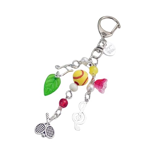 AOOOWER Handgefertigter Tennistaschen-Schlüsselanhänger, stabile Legierung, personalisierbares Accessoire für Sportbegeisterte und Erwachsene, 11.2cm, Metalllegierung, Kein Edelstein von AOOOWER