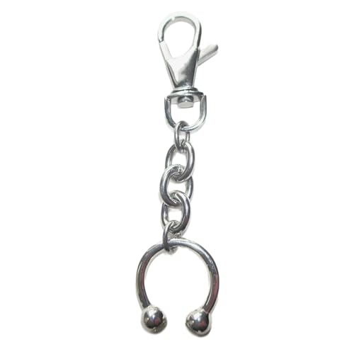 AOOOWER Hufeisen-Anhänger aus Edelstahl, einzigartiger Ohrschmuck, modischer Taschenanhänger, stilvolle Anhänger für jeden, 8 cm, Edelstahl, Kein Edelstein AOOOWER Hufeisen-Anhänger aus Edelstahl, einzigartiger Ohrschmuck, modischer Taschenanhänger, stilvolle Anhänger für jeden, 8 cm, Edelstahl, Kein Edelstein von AOOOWER