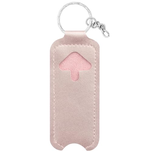 AOOOWER Lippenstift-Aufbewahrungstasche, Schlüsselanhänger, Lippenbalsam, Schlüsselanhänger, Lipgloss-Halter, Hülse, Schmuck-Organizer für Damen, 9 cm, Polyurethan, Kein Edelstein von AOOOWER