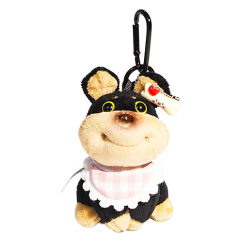 AOOOWER Lovely Bees Dog Plush Keychain Charm Versatile Dog Bees Keychain Plush Charm Unique Accessory for Bag, 10.5cm, Flanell, Kein Edelstein von AOOOWER