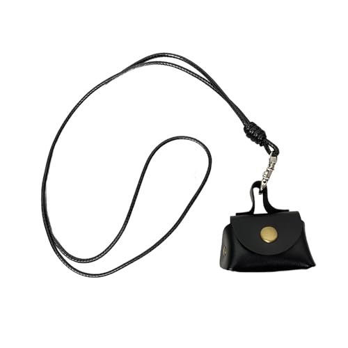 AOOOWER Modische, robuste Leder-Brusttasche, tragbar für Kopfhörer und Münzen, Leder von AOOOWER