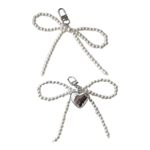 AOOOWER Modische Handy-Halskette mit Perlen und Schleife, stilvoller Schlüsselanhänger, Taschendekoration, eleganter Anhänger für Rucksack, Geldbörse, 12 cm, Kunststoff / Harz, Kein Edelstein AOOOWER Modische Handy-Halskette mit Perlen und Schleife, stilvoller Schlüsselanhänger, Taschendekoration, eleganter Anhänger für Rucksack, Geldbörse, 12 cm, Kunststoff / Harz, Kein Edelstein von AOOOWER