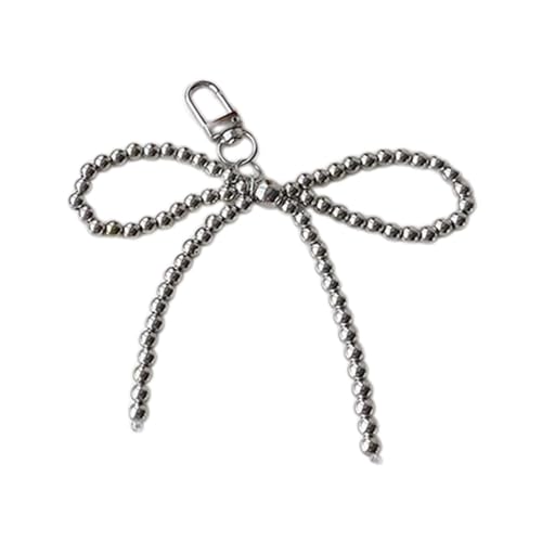 AOOOWER Modische Handy-Halskette mit Perlen und Schleife, stilvoller Schlüsselanhänger, Taschendekoration, eleganter Anhänger für Rucksack, Geldbörse, 12 cm, Kunststoff / Harz, Kein Edelstein AOOOWER Modische Handy-Halskette mit Perlen und Schleife, stilvoller Schlüsselanhänger, Taschendekoration, eleganter Anhänger für Rucksack, Geldbörse, 12 cm, Kunststoff / Harz, Kein Edelstein von AOOOWER