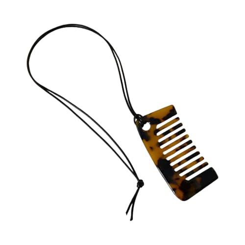 AOOOWER Modische Kamm-Anhänger-Halskette, stabiles Styling-Charm-Schmuck-Accessoire für trendige Frisuren, lässige Dekoration von AOOOWER