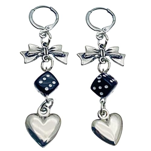 AOOOWER Modische Würfel Ohrringe Charm Trendige Ohrhänger Ornament Moderne Würfel Ohrringe für den Fashion Forward, 5.5cm, Metall, Kein Edelstein AOOOWER Modische Würfel Ohrringe Charm Trendige Ohrhänger Ornament Moderne Würfel Ohrringe für den Fashion Forward, 5.5cm, Metall, Kein Edelstein von AOOOWER