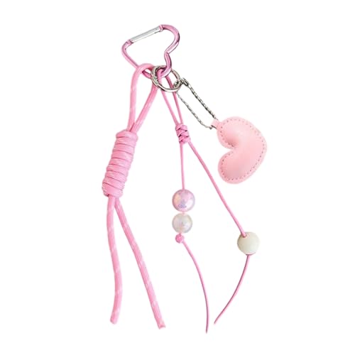 AOOOWER Modischer Herz-Schlüsselanhänger, Geldbörsen-Dekorationen, stilvoller Rucksack-Anhänger, Legierung, Textur für diejenigen, die Niedlichkeit lieben, 27 cm, Metalllegierung, Kein Edelstein von AOOOWER