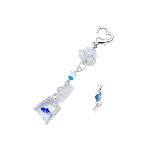 AOOOWER Modischer Schlüsselanhänger in Kirschform, bezaubernde Kirschen, modischer Schlüsselanhänger, Schmuck für Autoschlüssel oder, 13x6.5cm, Harz, Legierung, Kein Edelstein von AOOOWER