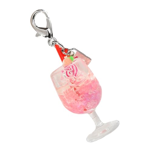 AOOOWER Modischer kleiner Schlüsselanhänger für Kelch mit schönem Obstanhänger und Lippenbalsam-Halter, Size Length 7cm/2.76inch, Metalllegierung, Kein Edelstein von AOOOWER