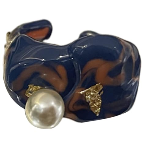 AOOOWER Modischer offener Ring mit tropfendem Öl und einzigartiger Farbeinlage für Damen, verstellbare Größe, Öffnungsringe, Keramik, 32, Keramik, Kein Edelstein von AOOOWER