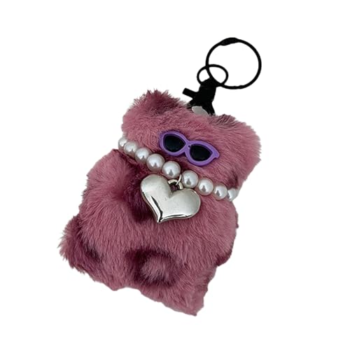 AOOOWER Plüschbär-Schlüsselanhänger, Cartoon-Tier-Anhänger, modischer Stoffpuppen-Schlüsselanhänger, Schmuck für Rucksäcke, 9 cm, Plüsch, Kein Edelstein AOOOWER Plüschbär-Schlüsselanhänger, Cartoon-Tier-Anhänger, modischer Stoffpuppen-Schlüsselanhänger, Schmuck für Rucksäcke, 9 cm, Plüsch, Kein Edelstein von AOOOWER