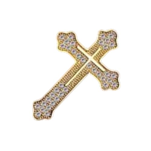 AOOOWER Raffinierte Herren-Brosche mit Kreuzen, Anstecknadel, elegantes Anzug-Accessoire für Business und formelle Anlässe, 3.5cm, Metall, Kein Edelstein von AOOOWER
