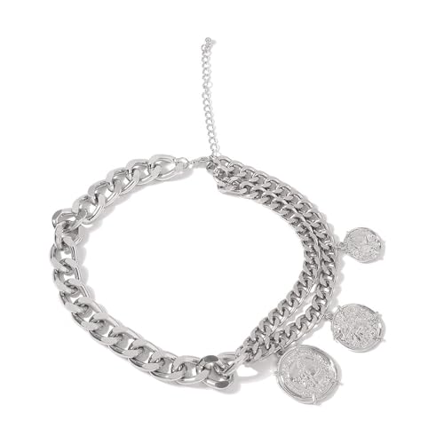 AOOOWER Schicke Münze Anhänger Halskette Leichte Designs Kette für moderne Damen Garderobe AOOOWER Schicke Münze Anhänger Halskette Leichte Designs Kette für moderne Damen Garderobe von AOOOWER