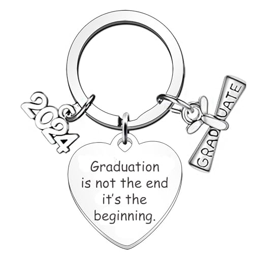 AOOOWER Schlüsselanhänger aus Edelstahl 2024, mit Gravur, für Abschlussfeiern, für Universitätsabschluss, 28*29mm3cm, Aus Edelstahl, Kein Edelstein AOOOWER Schlüsselanhänger aus Edelstahl 2024, mit Gravur, für Abschlussfeiern, für Universitätsabschluss, 28*29mm3cm, Aus Edelstahl, Kein Edelstein von AOOOWER