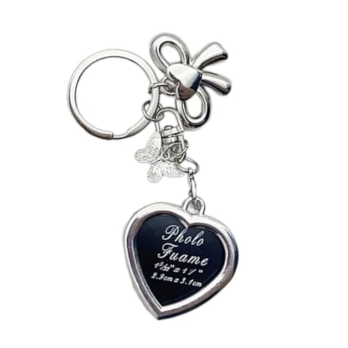 AOOOWER Schlüsselanhänger mit Fotorahmen, Herzanhänger, stabile Legierung, modisches Accessoire für Männer und Frauen, stilvoll, 10 cm, Metalllegierung, Kein Edelstein AOOOWER Schlüsselanhänger mit Fotorahmen, Herzanhänger, stabile Legierung, modisches Accessoire für Männer und Frauen, stilvoll, 10 cm, Metalllegierung, Kein Edelstein von AOOOWER
