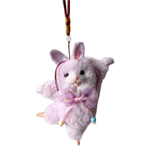 AOOOWER Schlüsselanhänger mit tanzendem Spielzeug, Plüschtier, Schlüsselanhänger, Cartoon-Hasen-Form, Ornament, stilvolle Tasche, 16 cm, Plüsch, Kein Edelstein AOOOWER Schlüsselanhänger mit tanzendem Spielzeug, Plüschtier, Schlüsselanhänger, Cartoon-Hasen-Form, Ornament, stilvolle Tasche, 16 cm, Plüsch, Kein Edelstein von AOOOWER