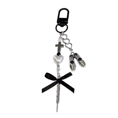 AOOOWER Schmetterlings-Handyanhänger, stilvoller Schlüsselanhänger, Perlen, Handy-Anhänger, Handy-Schlüsselband für Damen, 12 cm, Acryllegierung, Kein Edelstein von AOOOWER