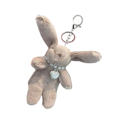 AOOOWER Schöner Plüsch-Kaninchen-Anhänger, süßer Anhänger, Auto-Schlüsselanhänger, Rucksack-Dekoration, Modeschmuck für Damen, 17 cm, Polypropylen-Baumwolle, Kein Edelstein AOOOWER Schöner Plüsch-Kaninchen-Anhänger, süßer Anhänger, Auto-Schlüsselanhänger, Rucksack-Dekoration, Modeschmuck für Damen, 17 cm, Polypropylen-Baumwolle, Kein Edelstein von AOOOWER