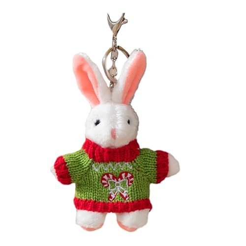 AOOOWER Schöner Spielzeug-Schlüsselanhänger, Plüschtier-Anhänger, Schlüsselanhänger, Cartoon-Hasen-Form, Ornament, stilvolle Tasche, 14cm 9cm, Plüsch, Kein Edelstein AOOOWER Schöner Spielzeug-Schlüsselanhänger, Plüschtier-Anhänger, Schlüsselanhänger, Cartoon-Hasen-Form, Ornament, stilvolle Tasche, 14cm 9cm, Plüsch, Kein Edelstein von AOOOWER