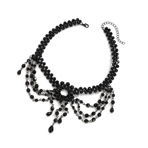 AOOOWER Statement Multi Level Gothic Choker Mode Mehrere Quasten Choker Halskette mit Kreuzen für Gothic Enthusiasten AOOOWER Statement Multi Level Gothic Choker Mode Mehrere Quasten Choker Halskette mit Kreuzen für Gothic Enthusiasten von AOOOWER