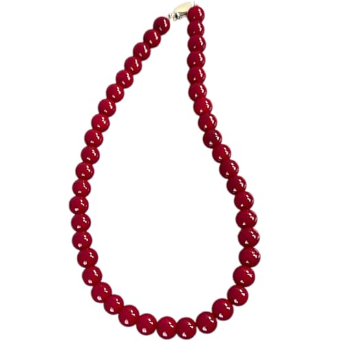 AOOOWER Stilvolle runde Perlenkette mit verstellbarer Länge, elegante Halskettenverzierung von AOOOWER