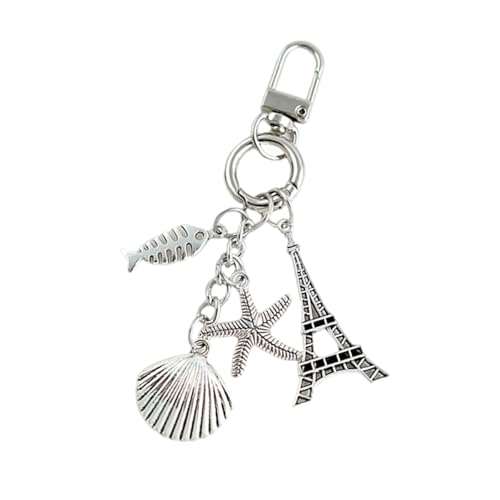 AOOOWER Tower Shell Keychain Charm Portable Tower Shell Keyrings Accessory Metal Craftsmanship for Daily, 11 cm , Metalllegierung, Kein Edelstein von AOOOWER