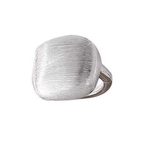 AOOOWER Verstellbare offene geometrische Ringe, handgefertigt, gebürstete Kugel/quadratisches Accessoire, Modeschmuck für Damen, 44, Kupfer, Kein Edelstein AOOOWER Verstellbare offene geometrische Ringe, handgefertigt, gebürstete Kugel/quadratisches Accessoire, Modeschmuck für Damen, 44, Kupfer, Kein Edelstein von AOOOWER