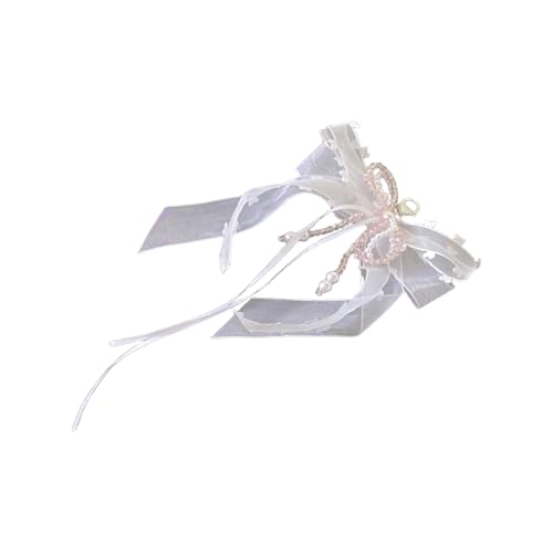 AOOOWER Vielseitiger Schlüsselanhänger, Geldbörsen-Accessoire, luxuriöser handgefertigter Schleifen-Schlüsselanhänger mit Spitzenperlen und Kristallen, 16x26cm, Band, Kein Edelstein von AOOOWER