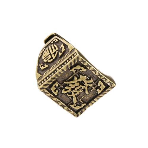 AOOOWER Vintage Messing Reichtum Ringe Handgefertigter antiker Schmuck mit Alter für Herren Retro-Sammelstück einzigartig, 2.2*1.7cm, Messing, Kein Edelstein AOOOWER Vintage Messing Reichtum Ringe Handgefertigter antiker Schmuck mit Alter für Herren Retro-Sammelstück einzigartig, 2.2*1.7cm, Messing, Kein Edelstein von AOOOWER