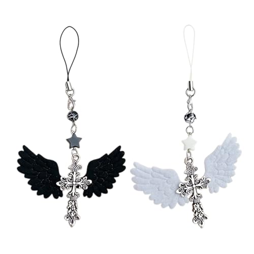 AOOOWER Vintage Wing Keychain Unique Keyring Bag Pendant Multifunctional Charm Decoration Accessory for Keys, 14.7cm, Metalllegierung, Kein Edelstein AOOOWER Vintage Wing Keychain Unique Keyring Bag Pendant Multifunctional Charm Decoration Accessory for Keys, 14.7cm, Metalllegierung, Kein Edelstein von AOOOWER