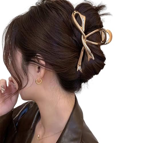 Fortschrittliche Metallklauen-Haarnadel, Metallschleife, Haarschmuck, Winter-Haarklammer, stilvolle Haarnadel-Clip für Mädchen und Frauen, fortgeschrittene Haarverzierung von AOOOWER