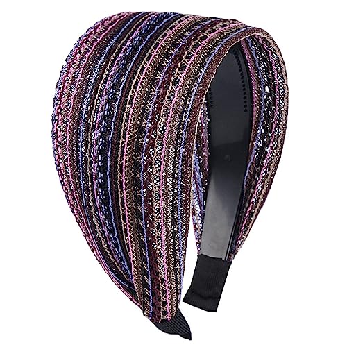 Gehäkelte Stirnbänder Für Mädchen Elegante Damen Kopfbedeckung Breite Haarbänder Zubehör Elegante Frühlings Haarbänder Geburtstagsfeier Netz Haarband von AOOOWER