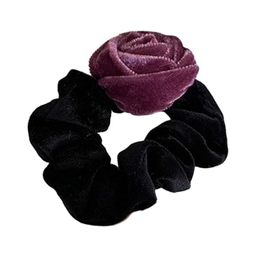 Handgefertigte Rosenblüten Haargummis Für Frauen Und Mädchen Vintage Blumen Haargummis Haarband Elastisches Pferdeschwanz Stirnband Und Bühnenauftritte von AOOOWER