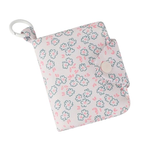 Kreative Münzgeldbörse, tragbar, kleine Aufbewahrungstasche, modische Blumen/Kaninchen, bedruckt, Kabel-Organizer, weiche Baumwollbeutel, C, Einheitsgröße von AOOOWER