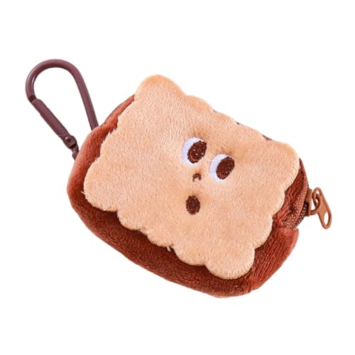 Schöne Münzbörse in Capybaras-Form, stabile und weiche Polyester-Materialien für Reisen, Einkaufen oder Schule, den täglichen Gebrauch, Sandwich-Kekse, Einheitsgröße von AOOOWER