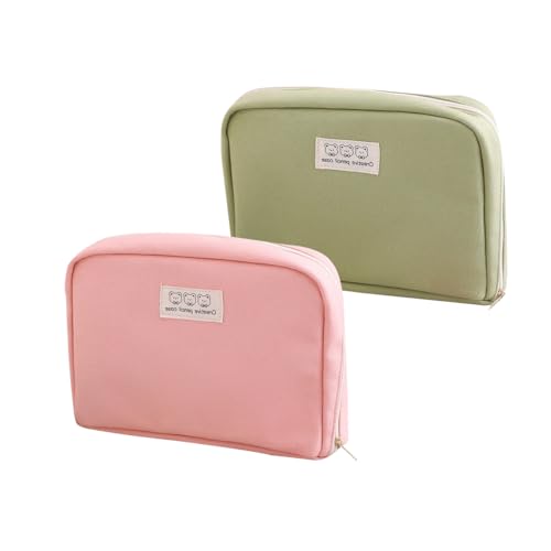 AOOPOO 2 Stück Federmäppchen Große Kapazität Federtaschen Teenager Mädchen Mäppchen Etui Stifte mit Reißverschluss Make-up Tasche für Schule & Büro von AOOPOO
