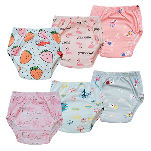 AOOPOO 6-Pack Baby Wiederverwendbare Töpfchen Trainingshose, Baby waschbare 6-Schicht Baumwollwindelhose, Baumwolle Lernhose Sommer Windelhose für Kleinkind Unterwäsche von AOOPOO