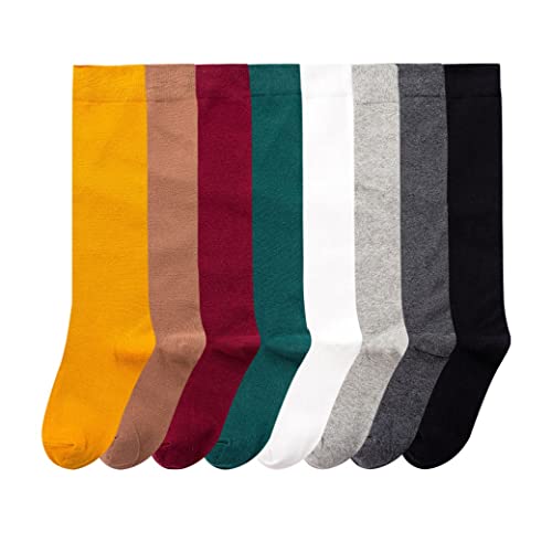 AOOPOO 8 Paare Frauen extra lange Socken hohe Oberschenkel Grip Hose über das Knie Socken Casual hohe Stiefel von AOOPOO