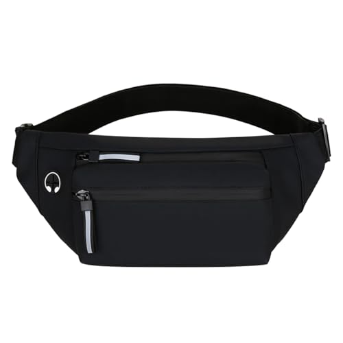 AOOPOO Bauchtasche Gürteltasche für Damen und Herren Mode Hüfttasche mit 4 Reißverschlusstaschen und Kopfhörerloch Sport Wasserdicht Laufgürtel Umhängetaschen Handytasche für Reisen Camping Wandern von AOOPOO