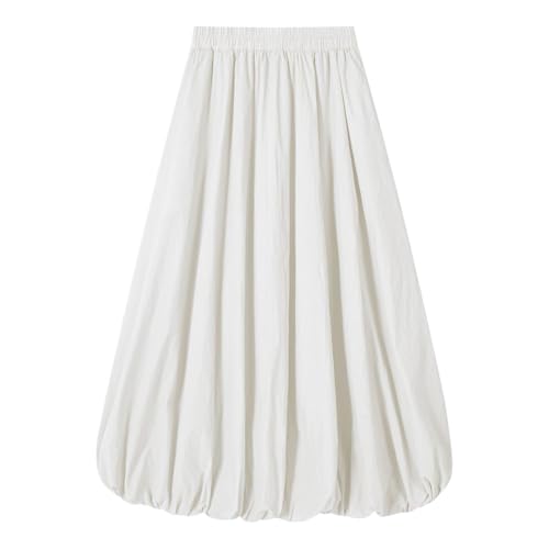 AOOPOO Damen Bubble Maxi Röcke Y2K A Linie Langer Rock Elegant Elastische Hohe Taille Plissee Puff Rüschen Ballonrock Sommer Lässige Midi Kleid AOOPOO Damen Bubble Maxi Röcke Y2K A Linie Langer Rock Elegant Elastische Hohe Taille Plissee Puff Rüschen Ballonrock Sommer Lässige Midi Kleid von AOOPOO