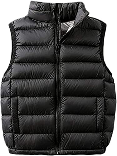 AOOPOO Daunenweste Kinder Mädchen Jungen Winter Leicht Steppweste Ärmellos Down Jacket Winterjacke Reißverschluss Outwear von AOOPOO