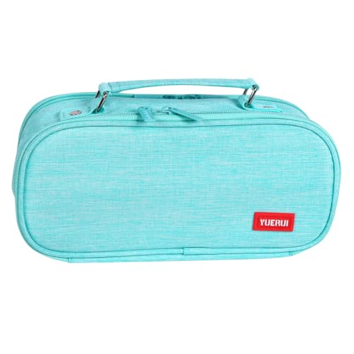 AOOPOO Federmäppchen Federtasche mit 2 Fächer Mäppchen Etui Stifte Große Kapazität Federmappe Mädchen Junge Teenager Stiftetasche Bleistifttasche Pencil Case mit Tragegriff für Schule & Büro von AOOPOO