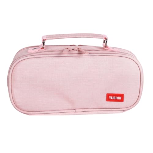 AOOPOO Federmäppchen Federtasche mit 2 Fächer Mäppchen Etui Stifte Große Kapazität Federmappe Mädchen Junge Teenager Stiftetasche Bleistifttasche Pencil Case mit Tragegriff für Schule & Büro von AOOPOO