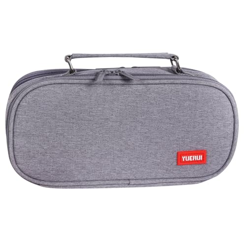 AOOPOO Federmäppchen Federtasche mit 2 Fächer Mäppchen Etui Stifte Große Kapazität Federmappe Mädchen Junge Teenager Stiftetasche Bleistifttasche Pencil Case mit Tragegriff für Schule & Büro von AOOPOO