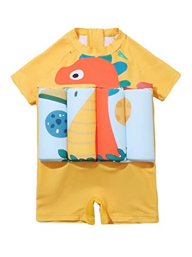 AOOPOO Kinder Badeanzug mit Schwimmhilfe Mädchen Jungen Unisex Schwimmender Shwimmanzug Bojenanzüge Entnehmbare Auftriebsbojen Ärmellos Float Anzug Einteiler Bademode Badebekleidung von AOOPOO