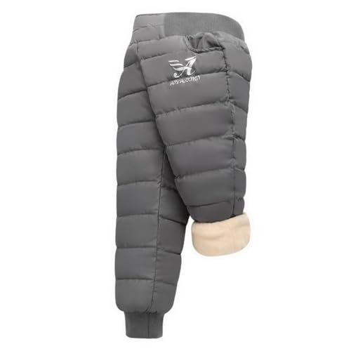 AOOPOO Kinder Schneehose Daunenhose Mädchen Jungen Winterhose Dicke Warm Skihose mit Elastischem Bund Kleinkinder Winddicht Gefütterte Sporthose Outdoorhose für Baby Kinder 2-6 Jahre von AOOPOO